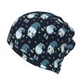 thumbnail image 1 of Yiaed Christmas Gnome blue Print Multifunction Beanie Hats for Women Men Slouchy Knit Beanie Hat Winter Hat Scarf Stretch Skull Cap, 1 of 8