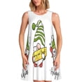 thumbnail image 1 of Yiaed Christmas Gnomes Print Women's Sleeveless Dress, Loose Fit Summer Dress, Casual Sleeveless Dress for Women, 1 of 7