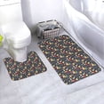 thumbnail image 1 of Yiaed Christmas Holiday Bowling Print Bathroom Mat Set 2 Pieces Mat Anti-Skid Pad Ultra Soft and Absorbent Bathroom Bath Mat Contour Bath Rugs for Toilet Base, 1 of 6