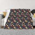 thumbnail image 1 of Yiaed Christmas Holiday Bowling Print Blanket Throw Blanket Soft Cozy Flannel Blanket for Home Bed Sofa Couch Chair-60"x50", 1 of 6