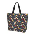 Yiaed Christmas Holiday Bowling Print Handbag for Women Tote Purse Shoulder Bag Large Fashion