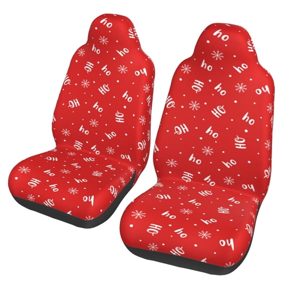 Yiaed Christmas Print Car Seat Covers,Universal Auto Seats Protector Fits for Car,SUV Sedan,Truck,Automotive Seat Covers & Accessories(Two packs)