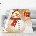 thumbnail image 1 of Yiaed Christmas Snowman Gift Pattern Fleece Throw Blanket,Fleece Throw Blankets for Couch & Bed All Season Use -60"x50", 1 of 2
