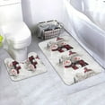 thumbnail image 1 of Yiaed Christmas Snowman With Hat Print Bathroom Mat Set 2 Pieces Mat Anti-Skid Pad Ultra Soft and Absorbent Bathroom Bath Mat Contour Bath Rugs for Toilet Base, 1 of 6