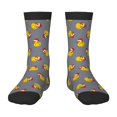 thumbnail image 1 of Yiaed Christmas hat duck Print Crew Socks for Boys Girl Crew Athletic Half Sport Running Breathable Socks Lightweight Stretch Kid's Socks, 1 of 7