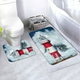 thumbnail image 1 of Yiaed Circular Lighthouse Print Bathroom Mat Set 2 Pieces Mat Anti-Skid Pad Ultra Soft and Absorbent Bathroom Bath Mat Contour Bath Rugs for Toilet Base, 1 of 1
