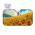 thumbnail image 1 of Yiaed Clear Sky Sunflower Print Car Windshield Sunshade Front Auto Car Front Window Sun Shade Foldable Sun Visor Shield Cover Auto Accessories for Sedan SUV Truck-Small, 1 of 5