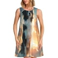 thumbnail image 1 of Yiaed Cloud Border Collie Print Women's Sleeveless Dress, Loose Fit Summer Dress, Casual Sleeveless Dress for Women, 1 of 7