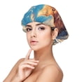 thumbnail image 1 of Yiaed Cloud Sleeping Cat Print Satin Bonnet Silk Bonnet Hair Bonnet for Sleeping Hair Bonnets, 1 of 6