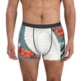 thumbnail image 1 of Yiaed Cockatoo Red Berries Print Men's Soft Cotton Boxer Shorts Breathable Boxers Underwear Moisture-Wicking Underwear Stretch Boxer Briefs for Man-Medium, 1 of 5