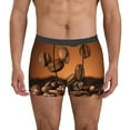 thumbnail image 1 of Yiaed Coffee Beans Print Men's Soft Cotton Boxer Shorts Breathable Boxers Underwear Moisture-Wicking Underwear Stretch Boxer Briefs for Man-Small, 1 of 5