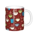 thumbnail image 1 of Yiaed Coffee Cups Print Ceramics Coffee,Large Handle Design,Extra Large Tea and Coffee Cup for Office and Home Mugs, 1 of 6