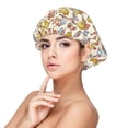 thumbnail image 1 of Yiaed Coffee Donuts Print Satin Bonnet Silk Bonnet Hair Bonnet for Sleeping Hair Bonnets, 1 of 6