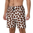 thumbnail image 1 of Yiaed Coffee Rugby Print Mens Swim Trunks Bathing Suit Compression Liner Beach Swim Shorts Swimwear Quick Dry Zipper Pocket No-Chafing Board Short-, 1 of 6