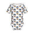 thumbnail image 1 of Yiaed Coffee To Go Pattern Print Infant Climbing Short Sleeve Onesie One-Piece Baby Bodysuit Clothes 0-12 Months -18 Months, 1 of 6