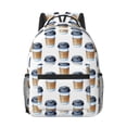 thumbnail image 1 of Yiaed Coffee To Go Pattern Print School Backpack College Backpack Daypacks for Students High School Spacious and Durable Daypack for Work and Travel-One Size, 1 of 6