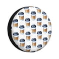 thumbnail image 1 of Yiaed Coffee To Go Pattern Print Print Tire Wheel Cover, tire covers for trailers,rv wheel covers,rv tire covers, camper tire covers,tire covers for cars-15 inch, 1 of 6