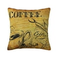 thumbnail image 1 of Yiaed Coffee Vintage Print Pillow Covers Super Soft Decorative Square Throw Pillow Covers Case Cushion Covers for Sofa Couch Bedroom Car Decor（No pillow core）-16"x16", 1 of 7