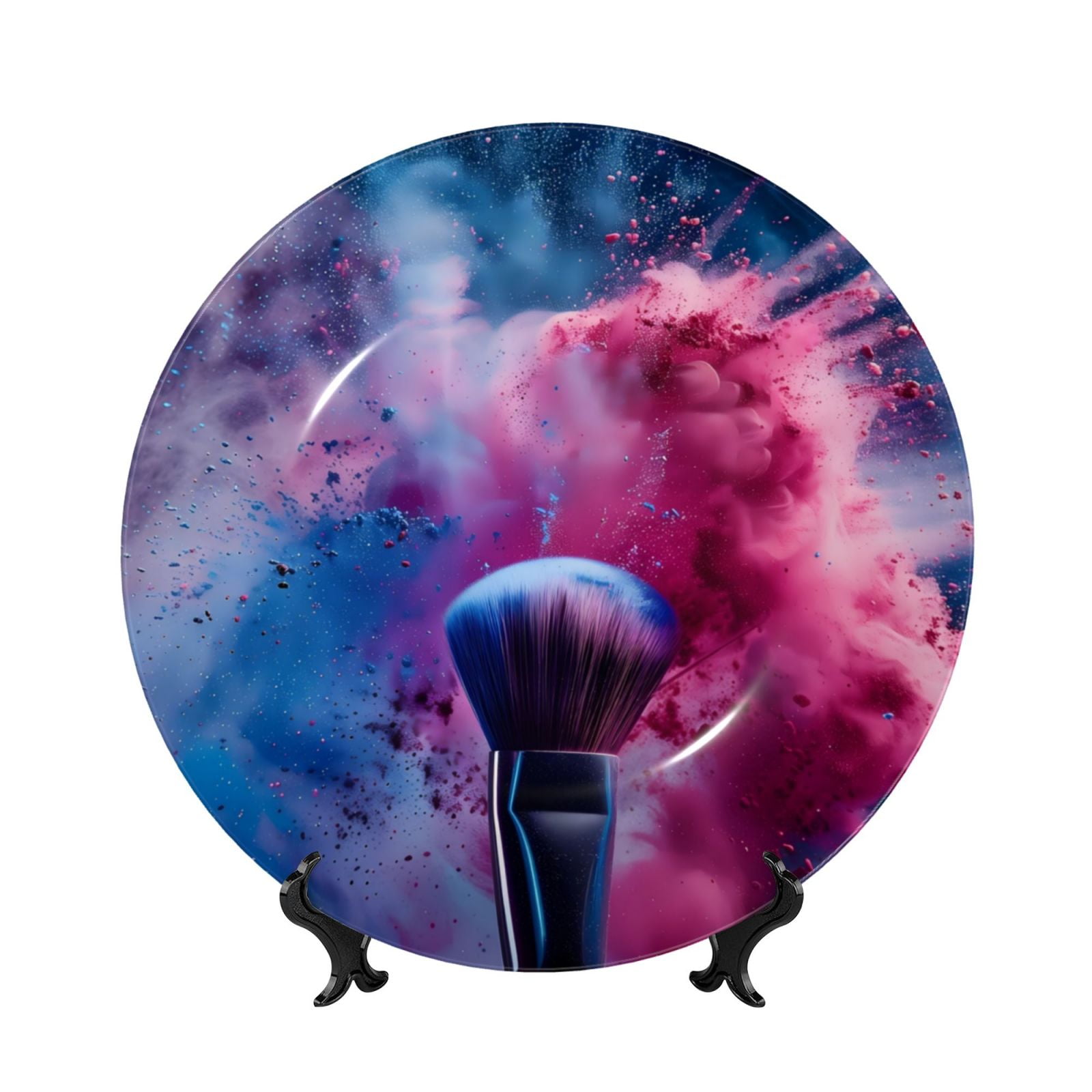 Yiaed Color Explosion Makeup Brush Print Bone China Decorative Plate ...