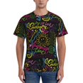 thumbnail image 1 of Yiaed Color Summer Print Mens Short Sleeve Tight Fit T-Shirt, Crewneck Casual Tee-X-Large, 1 of 5