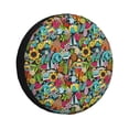 thumbnail image 1 of Yiaed Color Summer Print Tire Wheel Cover, Waterproof Spare Tire Cover Fit for Jeep, Truck,Trailer, RV, SUV, Camper and Most Vehicle-16 inch, 1 of 6