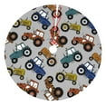 thumbnail image 1 of Yiaed Color Tractor Print Christmas Tree Skirt , Tree SkirtsTree Mat for Christmas Winter Holiday Indoor Decorations-30", 1 of 7