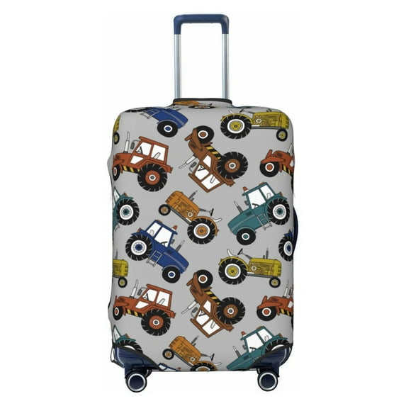 Yiaed Color Tractor Print Travel Luggage Cover Suitcase Protector Fits 18-32 Inch Luggage Wheel Covers Patterned Elastic Luggage Anti-scratch(No luggage)-Medium