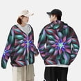 thumbnail image 1 of Yiaed Colored Abstract Print Sun Shirts UPF 50+ Protection Hoodie Rash Guard Shirt UV Shirt Long Sleeve Fishing Outdoor Lightweightase-3X-Large, 1 of 5