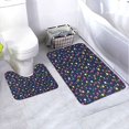 thumbnail image 1 of Yiaed Colored Balloons Print Bathroom Mat Set 2 Pieces Mat Anti-Skid Pad Ultra Soft and Absorbent Bathroom Bath Mat Contour Bath Rugs for Toilet Base, 1 of 6