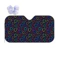 thumbnail image 1 of Yiaed Colored Hearts Print Car Windshield Sunshade Front Auto Car Front Window Sun Shade Foldable Sun Visor Shield Cover Auto Accessories for Sedan SUV Truck-Small, 1 of 5