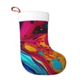 thumbnail image 1 of Yiaed Colorful Abstract Swirls Print Christmas Stockings, Christmas Stockings Hanging Ornaments, Christmas Stockings for Family Christmas Holiday Decorations, 1 of 7