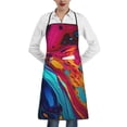 thumbnail image 1 of Yiaed Colorful Abstract Swirls Print Kitchen Apron with Hand Wipe Pockets,Big Pocket,Aprons for Women with Pockets, Waterproof for Cooking Baking, 1 of 7