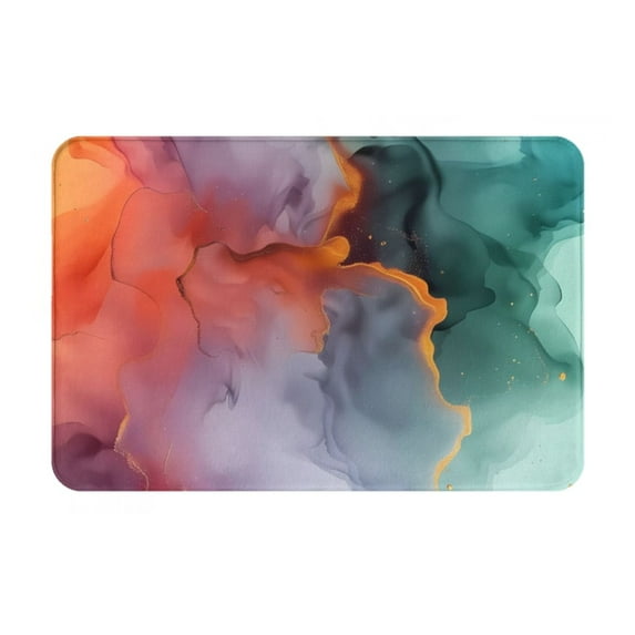 Yiaed Colorful Abstract Waves Print Flannel Doormat Mat Outdoor Indoor Door Mats,Welcome Matt Outdoor Front Door Mat Doormat Outdoor Mat Outdoor Mat,16"x24"