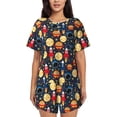 thumbnail image 1 of Yiaed Colorful Astronomy Print Short Sleeve Pajama Sets for Women Casual Crew Neck 2 Piece Lounge Sets Women's Short-Sleeved Pajama-XX-Large, 1 of 5