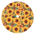 thumbnail image 1 of Yiaed Colorful Bohemian Sunflower Print Christmas Tree Skirt , Tree SkirtsTree Mat for Christmas Winter Holiday Indoor Decorations-36", 1 of 7