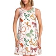 thumbnail image 1 of Yiaed Colorful Bow Knots Print Women's Sleeveless Dress, Loose Fit Summer Dress, Casual Sleeveless Dress for Women, 1 of 7
