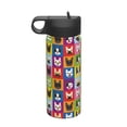 thumbnail image 1 of Yiaed Colorful Bulldog Print Water Bottle with Straw Lid, Stainless Steel Double Wall Insulated Water Bottle | Leak-Proof and Spill-Proof Water Bottle, 1 of 8