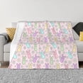 thumbnail image 1 of Yiaed Colorful Bunny Print Blanket Throw Blanket Soft Cozy Flannel Blanket for Home Bed Sofa Couch Chair-40"x30", 1 of 6