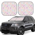 thumbnail image 1 of Yiaed Colorful Bunny Print Car Front Windshield Sun Shade,Foldable Anti-UV Car Sunshade for Front Window for Most Vehicles-Medium, 1 of 5