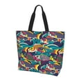 thumbnail image 1 of Yiaed Colorful Carp Streamer Print Handbag for Women Tote Purse Shoulder Bag Large Fashion Hobo Purse Handbag Shopping Tote, 1 of 5