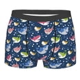 thumbnail image 1 of Yiaed Colorful Cartoon Shark Print Men's Soft Cotton Boxer Shorts Breathable Boxers Underwear Moisture-Wicking Underwear Stretch Boxer Briefs for Man-Medium, 1 of 5