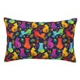 thumbnail image 1 of Yiaed Colorful Cats Print Brushed Microfiber Envelope Pillowcases, Standard,Envelope Closure Pillow Cases(No pillow core)-16"x24", 1 of 6