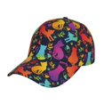 thumbnail image 1 of Yiaed Colorful Cats Print Cap Adjustable Size for Running Workouts and Outdoor Activities All Seasons, 1 of 5