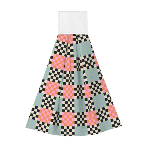 Yiaed Colorful Checkered Print Coral Velvet Wipes Absorbent Wipes Cleaning Cloths Household Table and Dish Wiping Cloths