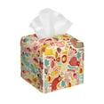 thumbnail image 1 of Yiaed Colorful Chicken Print Tissue Box Cover, PU Leather Decorative Organizer for Tabletop, Bathroom, Car, Office Creative Decorative, 1 of 7
