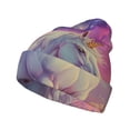 thumbnail image 1 of Yiaed Colorful Cloud White Horse Print Winter Beanie for Men Women, Fleece Lined Beanie Soft Warm Knit Hat Ski Stocking Cuffed Ca, 1 of 6