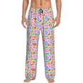 thumbnail image 1 of Yiaed Colorful Cow Skin Print Men's Lounge Pants, Loose PJ Bottoms, Long Pajama Pants for Men-XX-Large, 1 of 5