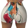 thumbnail image 1 of Yiaed Colorful Dachshund Art Print Women's Athletic Shorts Running Shorts Sporty Short High Waisted Elastic Workout Shorts for Yoga Gym Running & Sports -XX-Large, 1 of 8