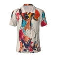thumbnail image 1 of Yiaed Colorful Dachshund ArtPrint Men's Short Sleeve Polo Shirt,Golf Polo for Men Three-Button Golf Shirt Athletic Casual Collared T-Shirt- Small, 1 of 7