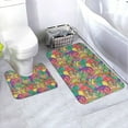 thumbnail image 1 of Yiaed Colorful Dinosaur Print Bathroom Mat Set 2 Pieces Mat Anti-Skid Pad Ultra Soft and Absorbent Bathroom Bath Mat Contour Bath Rugs for Toilet Base, 1 of 6